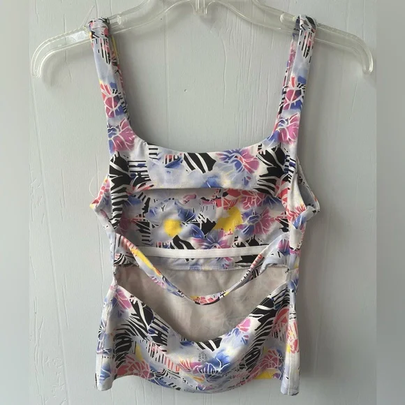 NWOT Free People FP MOVEMENT Never Better Printed Long Tank (size M) - Picture 11 of 16